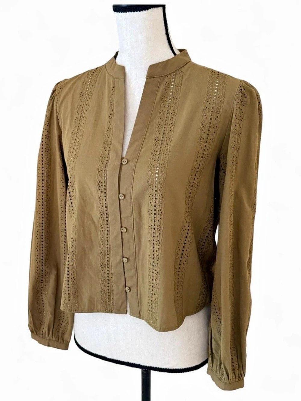 Women’s Zara Olive Green Blouse XS